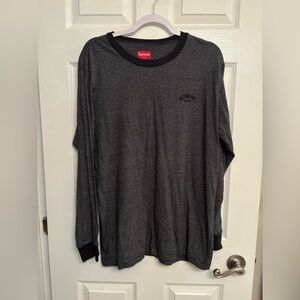 Supreme Pinstripe embroidered Longsleeve Shirt